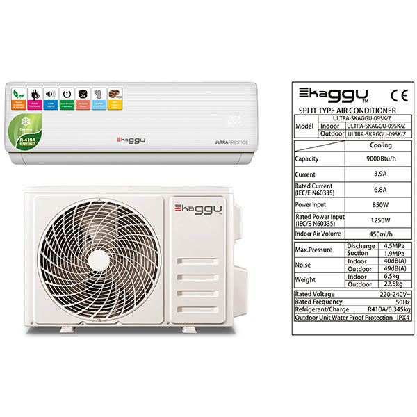 Split skaggu 9000btu 1.25cv gaz r410