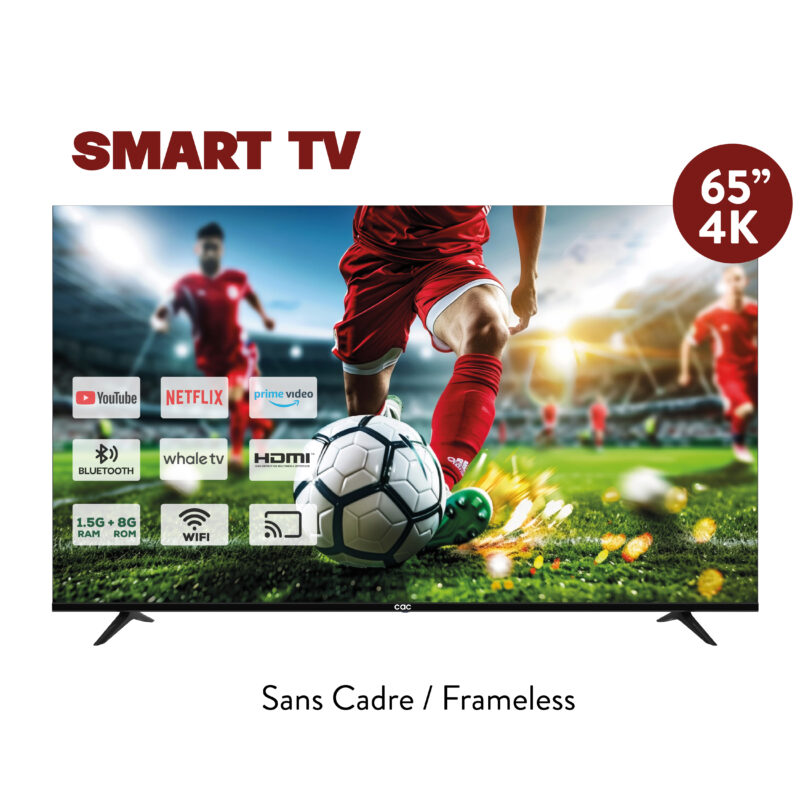 Téléviseur cac 65 " Smart 4K UHD + bluetooth cac65