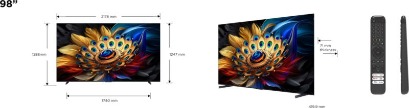 Téléviseur TCL 98 " QLED ultra 4K 98c655