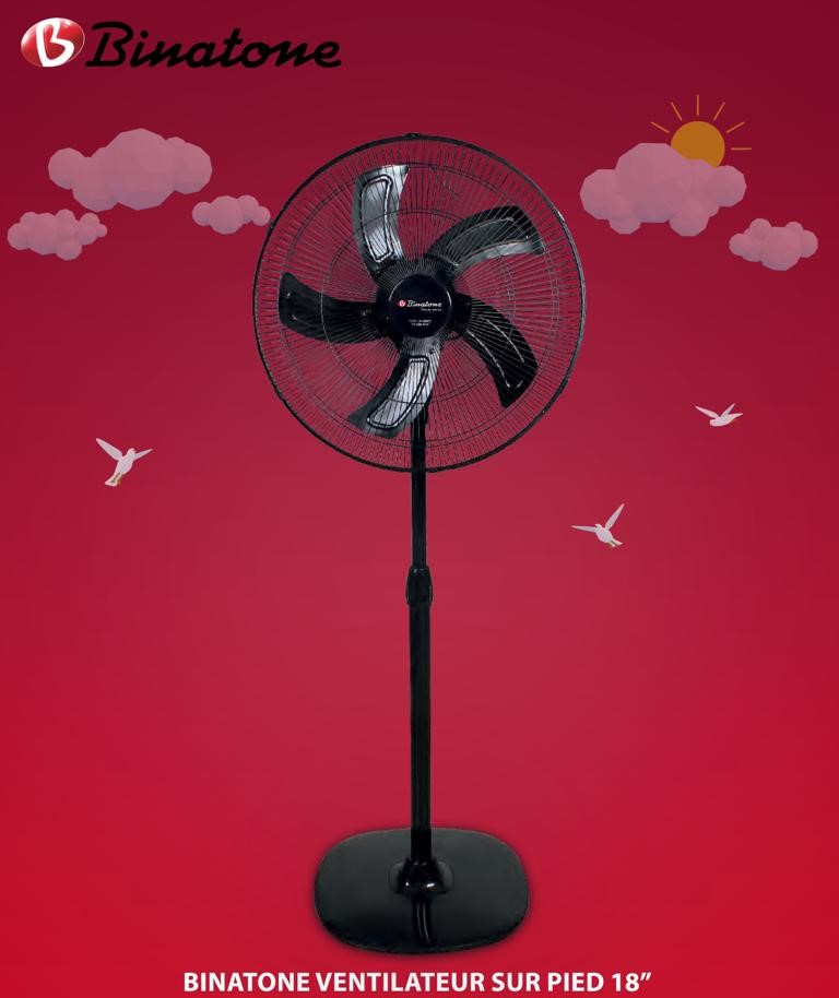 Ventilateur Binatone 18 " sur pied ts1880