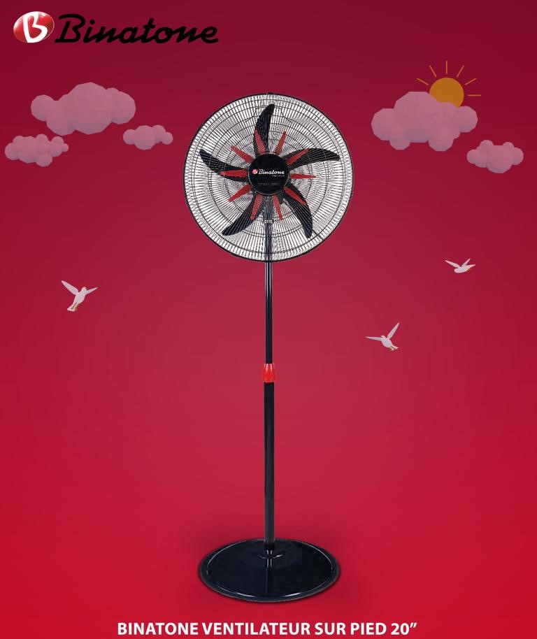 Ventilateur Binatone 20 " sur pied ts2020