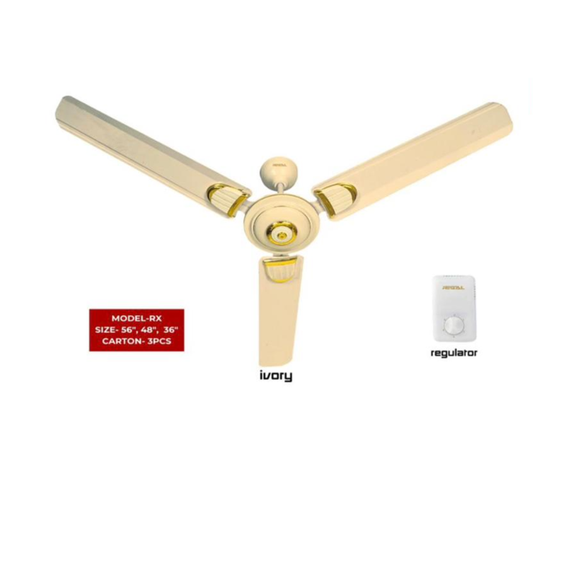 Ventilateur regal 56 " plafonnier marron rx56deco